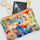 Meadow flowers coin or card purse 684M