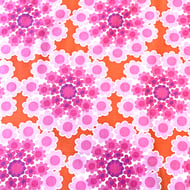 Pink Orange RETRO Daisy Flower Mandela 70s 60s VIntage Fabric Lampshade option 