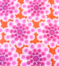 Pink Orange RETRO Daisy Flower Mandela 70s 60s VIntage Fabric Lampshade option 