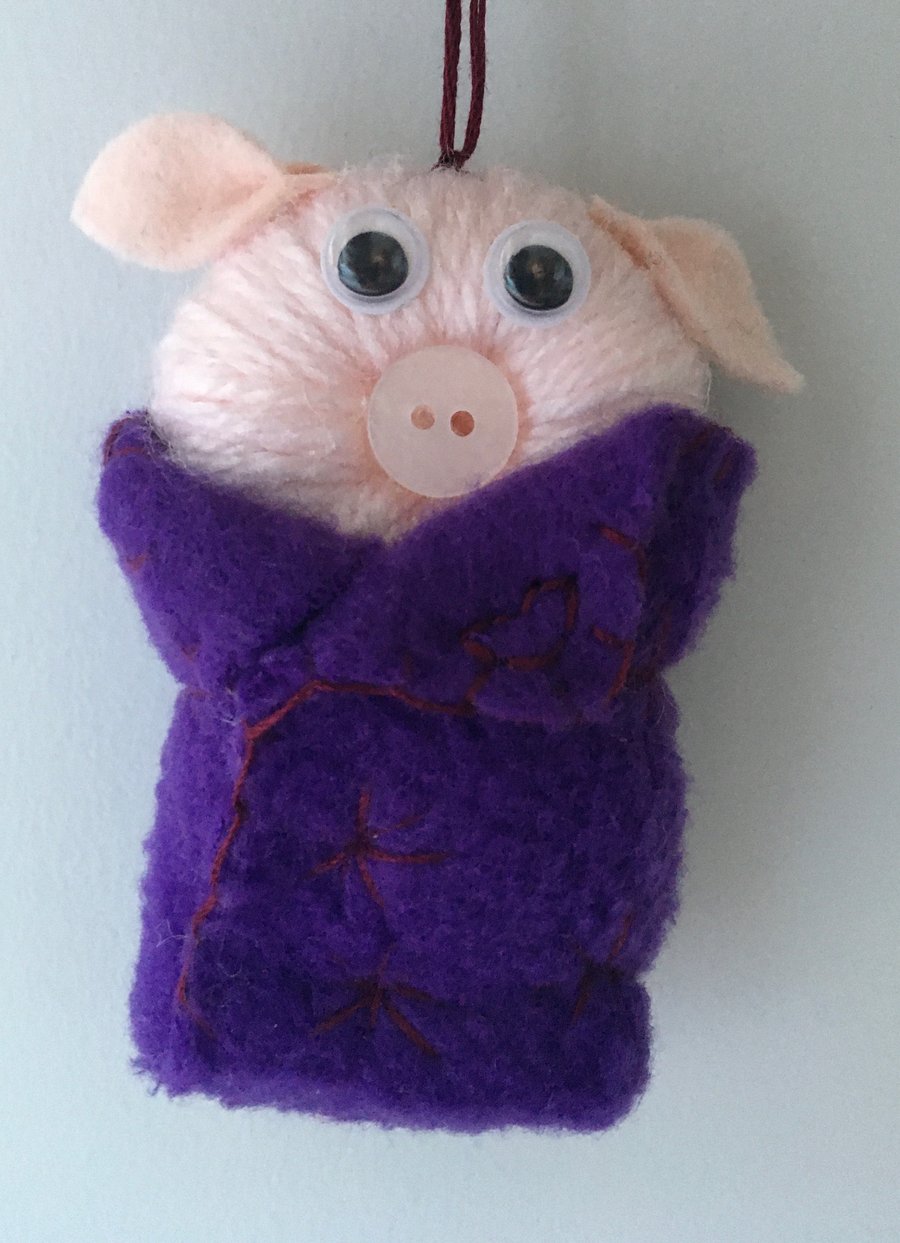 Pigs In Blankets Decoration - Purple
