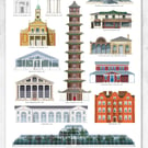 Kew Gardens, Cotton Tea Towel