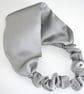 Silk Headband Light Grey Mulberry Silk Silver Hairband Elasticated - Image 2