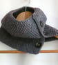 Cowl in Purple Heather Aran Wool - Image 3