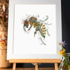 Honey Bee Art Print 