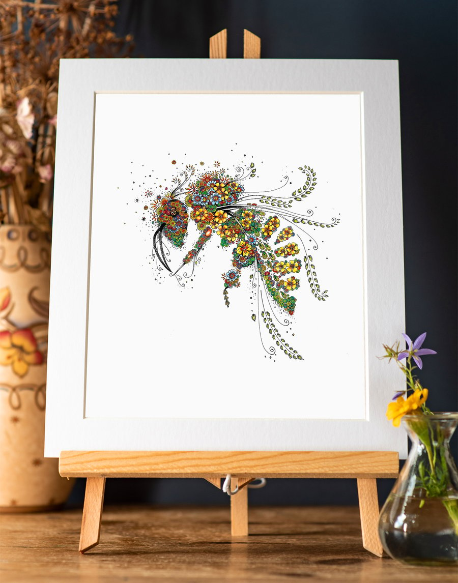 Honey Bee Art Print 