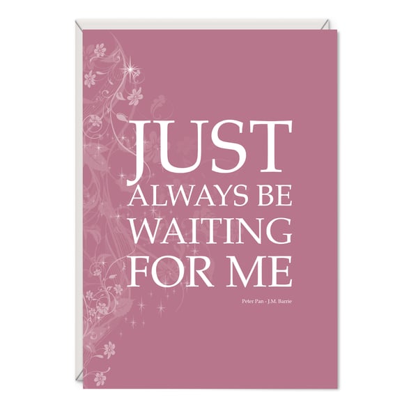 Peter Pan 'Waiting for Me' Greetings Card