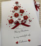 Personalised Handmade Christmas Card Gift Boxed Wife Mum Girlfriend Daughter - Image 1