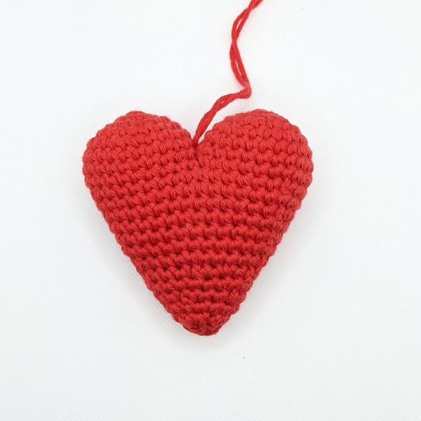 Amigurumi Crochet Heart, Hanging Decoration, Gift, Valentine, Just Because