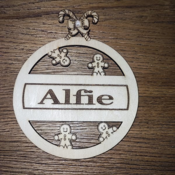 personalised christmas bauble