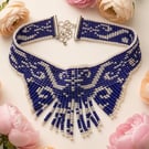 Beaded Choker necklace with beadwork