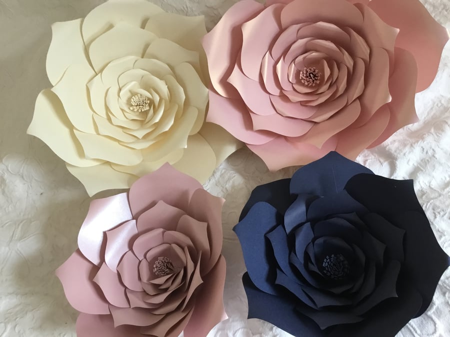 40 cm paper flowers. Also available in 30cm size.