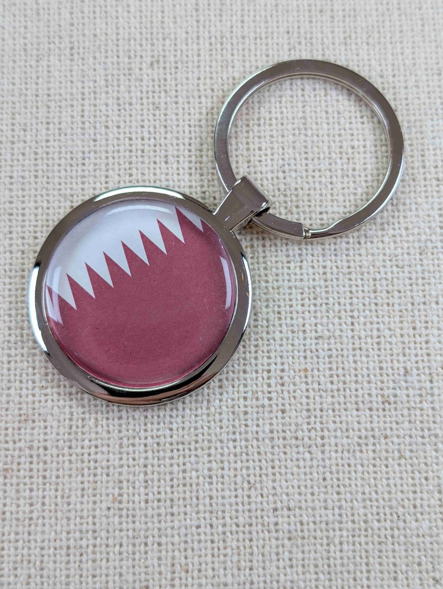 Qatar Flag Keyring