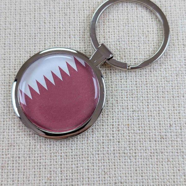 Qatar Flag Keyring