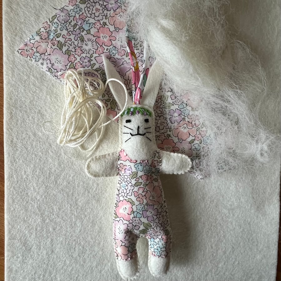Felt Rabbit Heirloom Gift Idea for New Baby