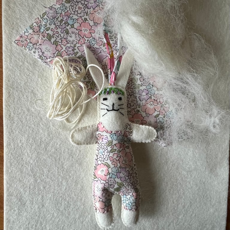 Felt Rabbit Heirloom Easter Gift