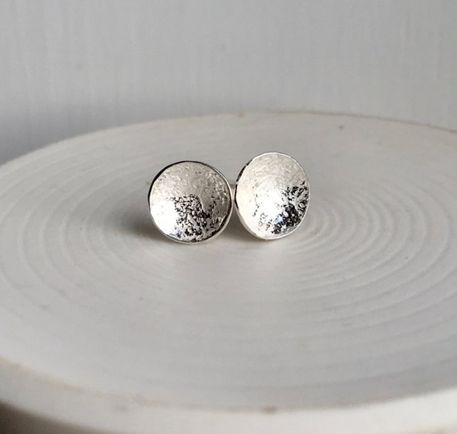 ecosilver textured domed studs