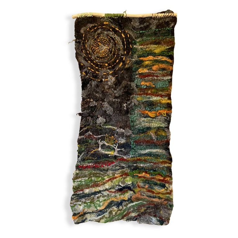 Art felt sensory wall hanging the essence of the moon