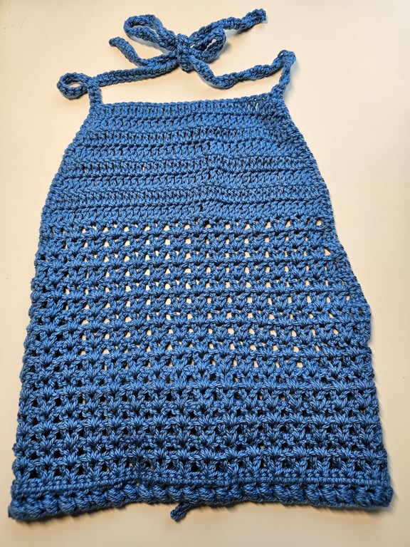 Boho festival crochet halter neck crop top
