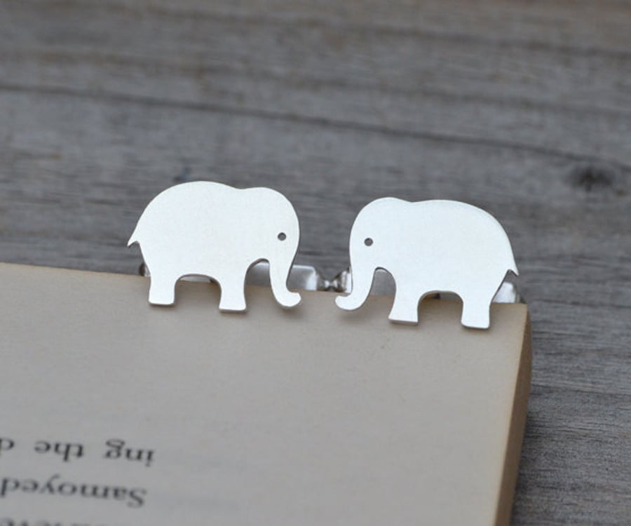 Elephant Cufflinks In Solid Sterling Silver