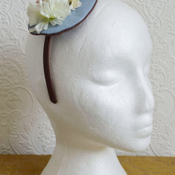 Handmade Fascinator 'Dusky Blue'