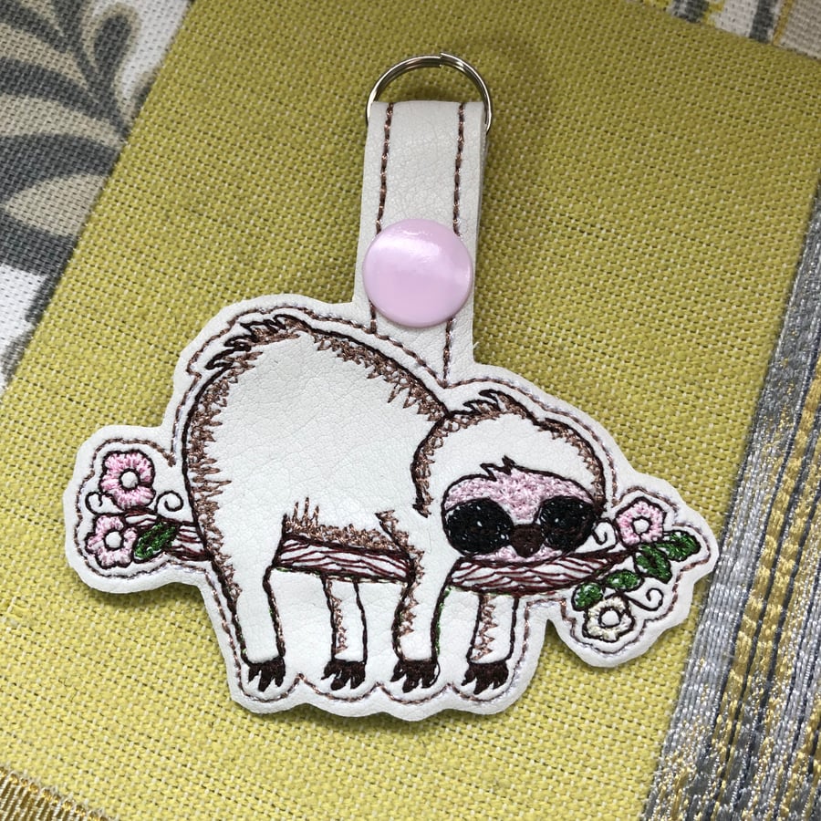 Cute Sloth Keyring Keyfob Bag Charm Tag Sloth Gift