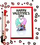 Gnomes Valentines Card, Cute Gonk Romantic Valentines For Her, Him - Image 1