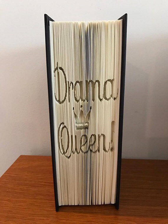 Drama Queen! CUT & FOLD Book Folding Pattern - EMAILED PDF PATTERN