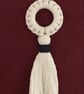 Boho macrame Christmas decoration set- navy trim - Image 5