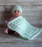 Doll Blanket and Hat,Crochet  Accessories 7 Colour Options - Image 6