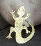 Lizard brooch in brass - Image 3