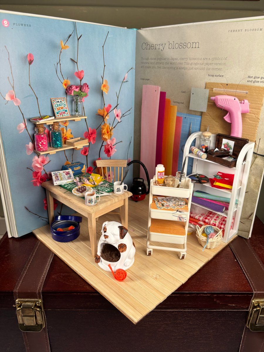 Craft Room Book Nook Miniature Diorama