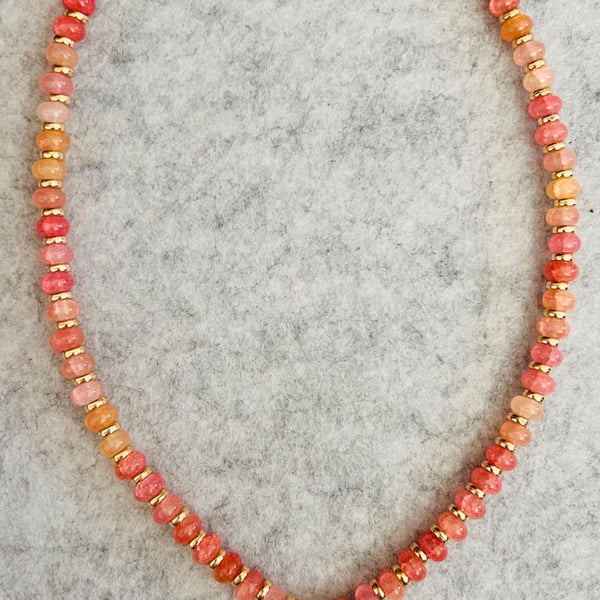 Coral dreams - coral coloured beads with starfish pendant