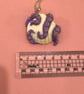 Creature Of The Deep Purple Polymer Clay Tentacle Pendant - Image 3