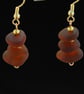 Brown sea glass earrings - Image 3