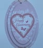 Happy anniversary heart and butterfly dimensional card and gift tag - Image 8