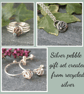 Beautiful bundle - silver pebble jewellery set
