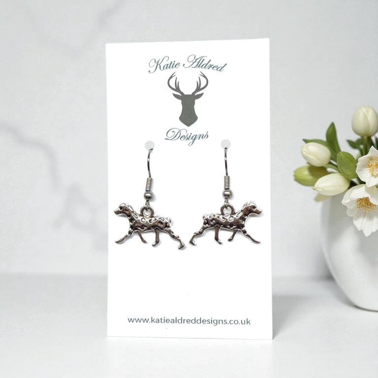 Charm Earrings - Trotting Dalmatian