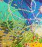 Sari silk Rainbow Dove hanging decoration - Image 5