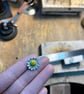 Silver Daisy Studs with 18ct Gold