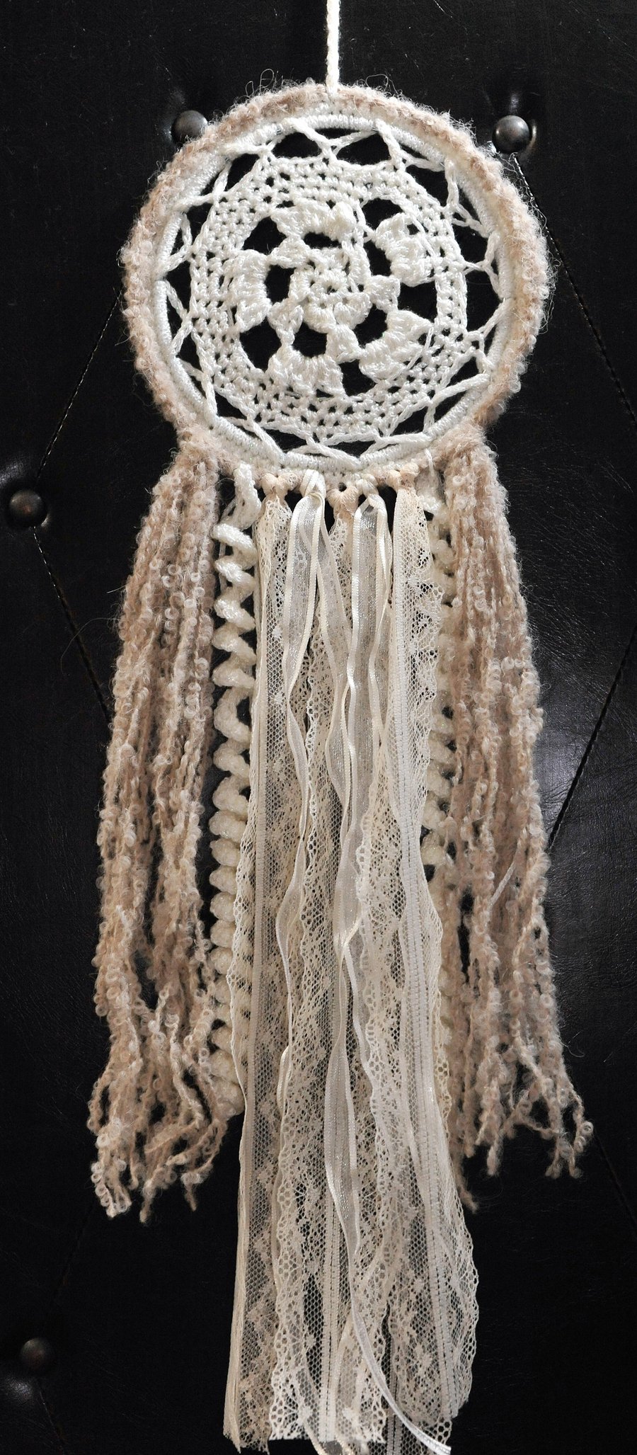 Crocheted dream catcher 