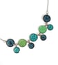 Blue jewellery set, earrings, bracelet and necklace in shades of blue and green - Image 3