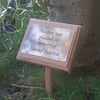 Dedication Memorial Tree Marker Engraved Memorial Cemetery Plaque Grave Plaque