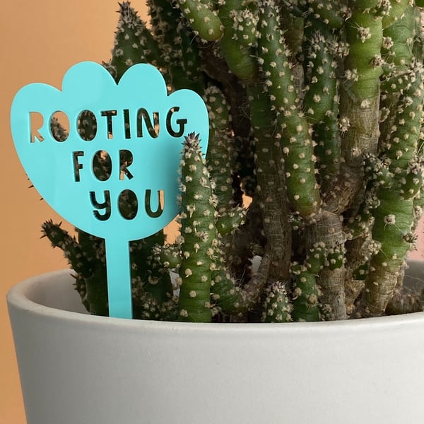 Houseplant plant marker gift for gardeners, motivational house plant decoration