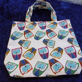 Contemporary Owls Fabric Bag