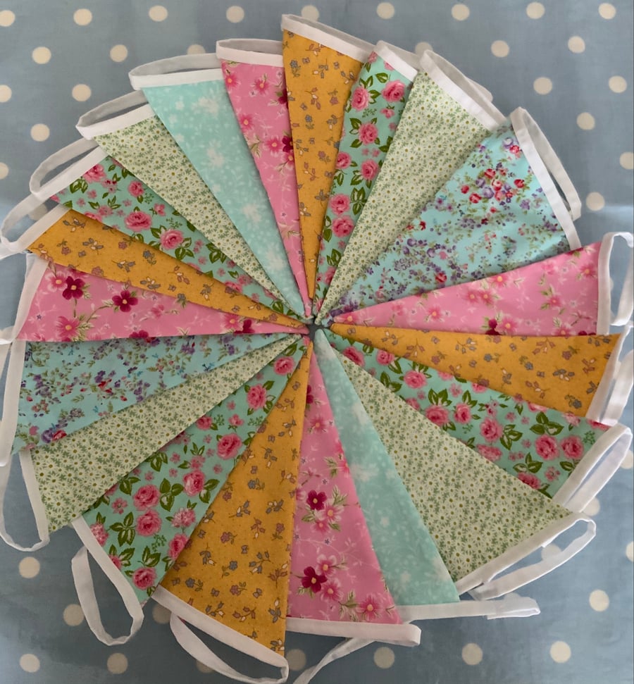 Easter bunting, cotton fabric bunting 