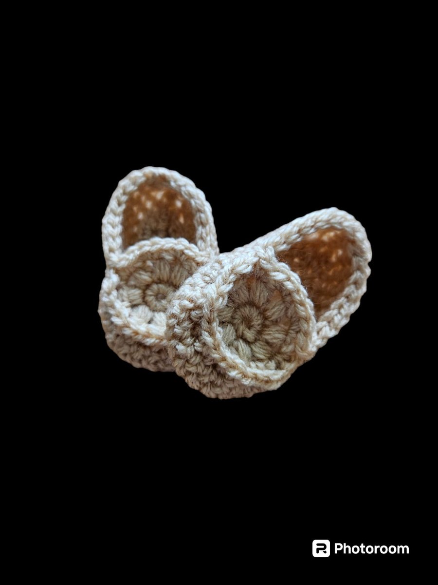 Crochet baby loafer shoes