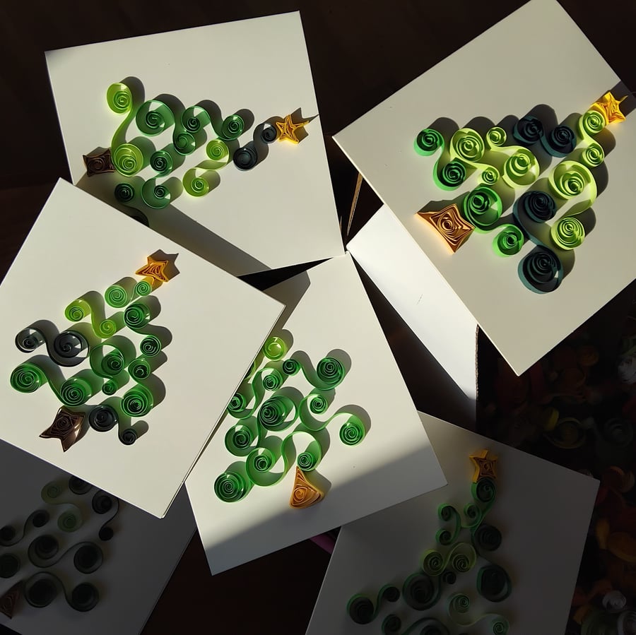 christmas quilled cards 