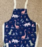 Child's Dinosaur Apron, Handmade in the UK