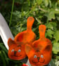 Handmade Felted Wool Cat Slippers