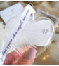 Baby Memorial Feather Bauble, Baby Feet Heart Glass Christmas Ornament, Remembra - Image 2